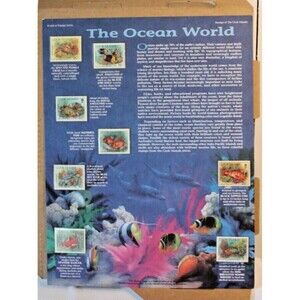 Postal Commemorative Society World Of Stamps Series THE OCEAN WORLD,Cook Islands